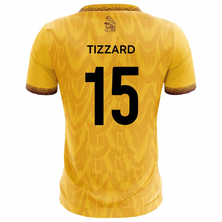 ילדים Will Tizzard #15 צהוב חום ג'רזי ביתית 2025/26 חולצה קצרה