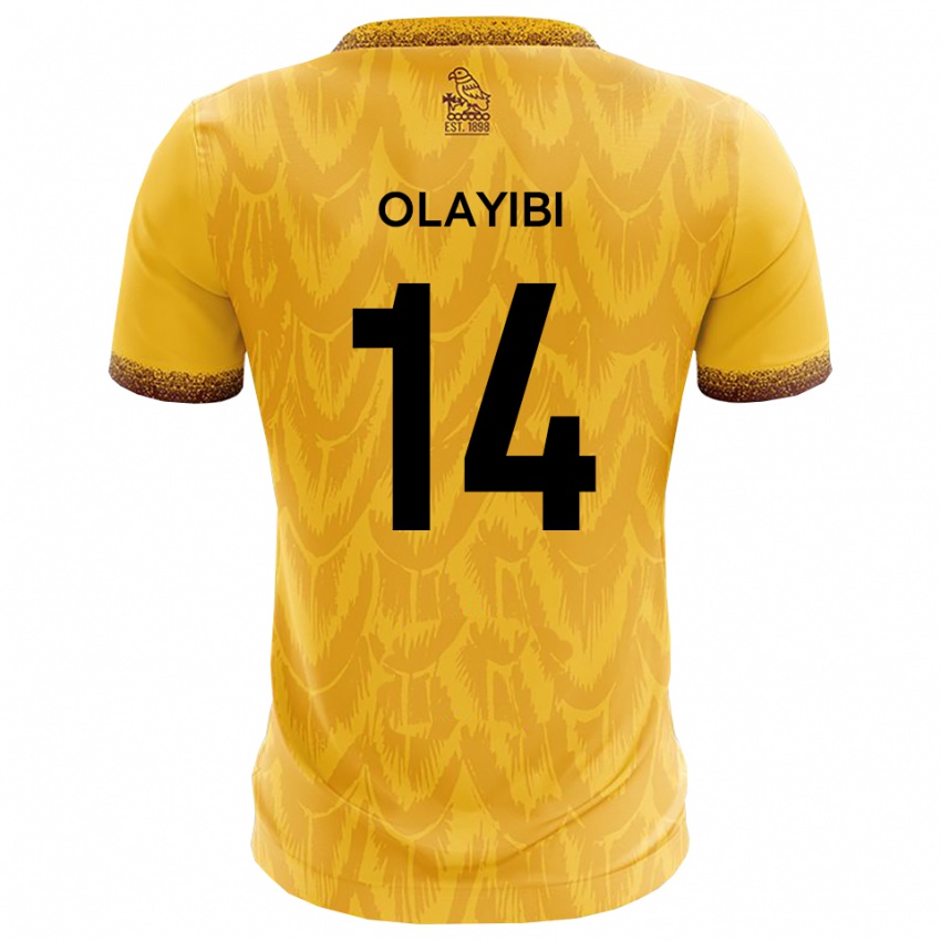 ילדים Daniel Olayibi #14 צהוב חום ג'רזי ביתית 2025/26 חולצה קצרה