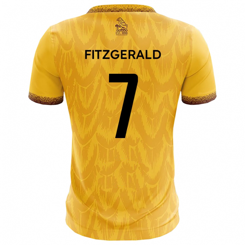 ילדים Johnny Fitzgerald #7 צהוב חום ג'רזי ביתית 2025/26 חולצה קצרה