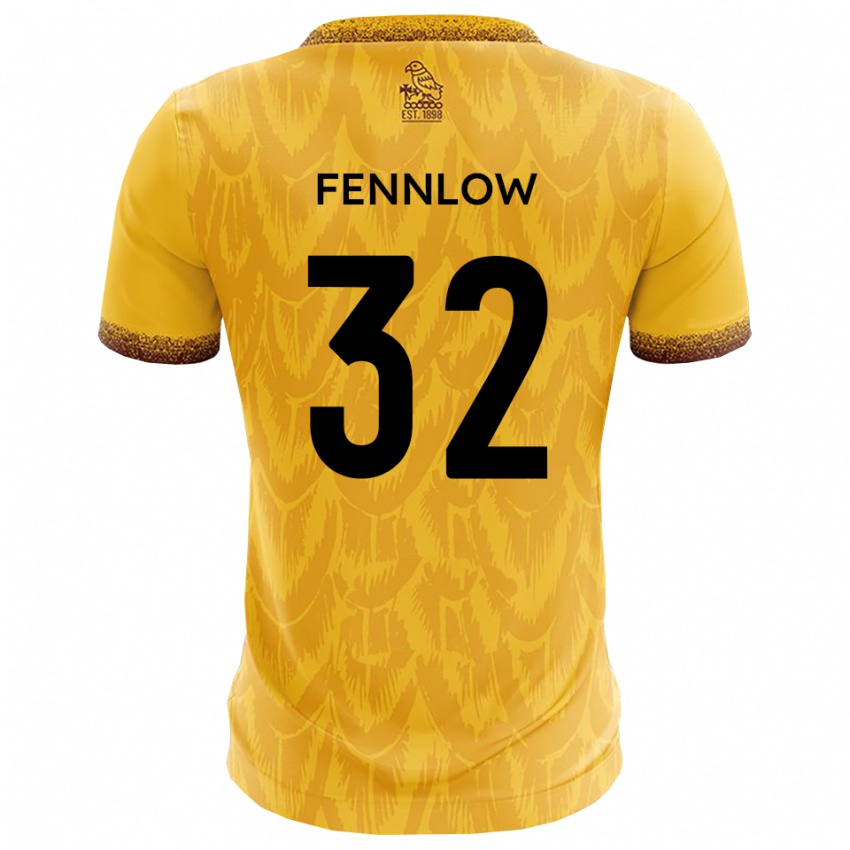 ילדים James Fennlow #32 צהוב חום ג'רזי ביתית 2025/26 חולצה קצרה