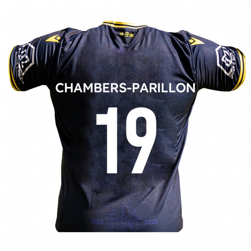 ילדים לאון צ׳יימברס-פרילון #19 כחול נייבי צהוב ג'רזי ביתית 2025/26 חולצה קצרה