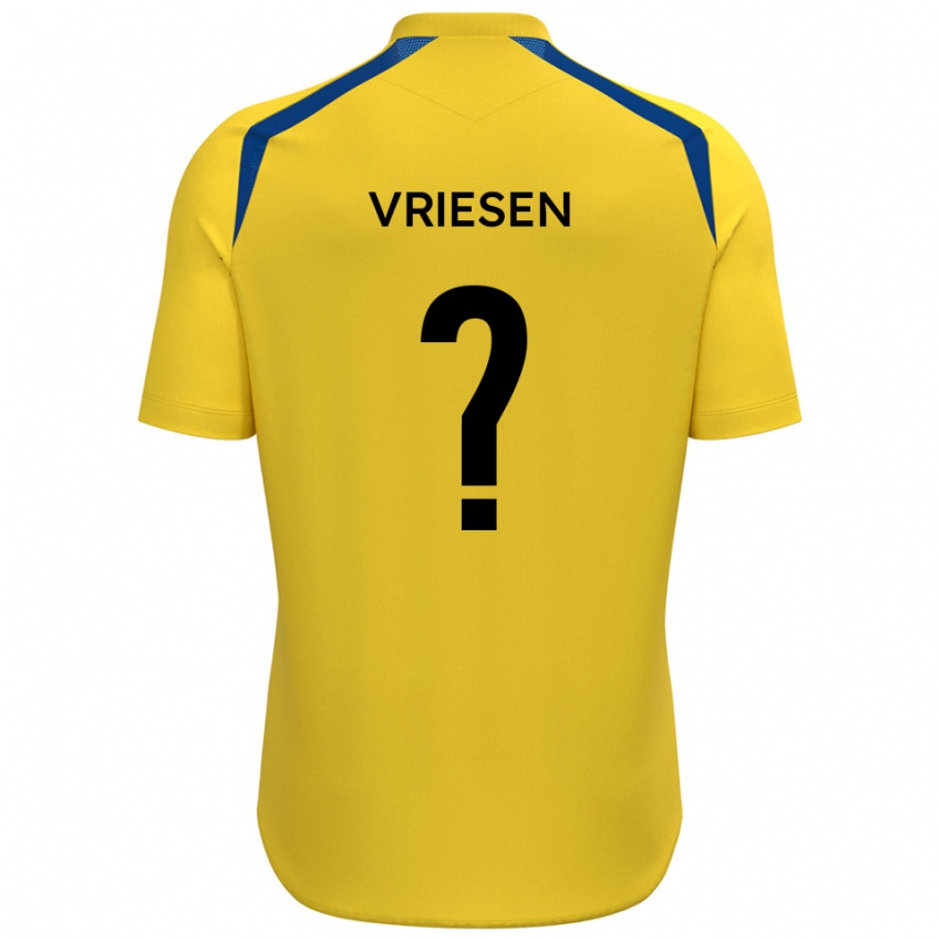 ילדים פביאן וריזן #0 צהוב כחול ג'רזי ביתית 2025/26 חולצה קצרה