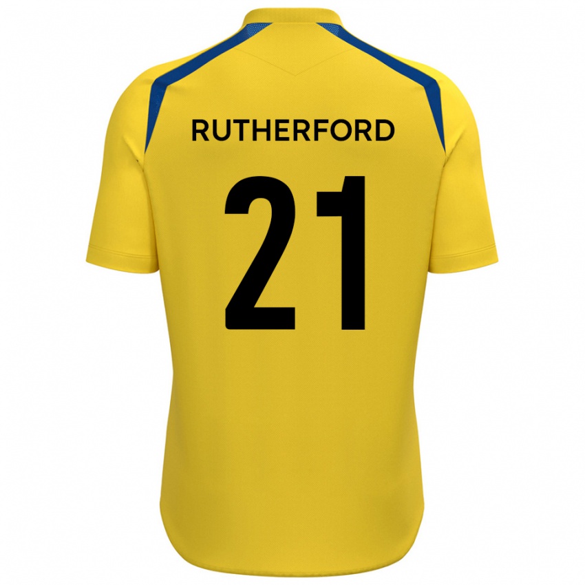 ילדים אוסקר ת׳ור ראת׳רפורד #21 צהוב כחול ג'רזי ביתית 2025/26 חולצה קצרה