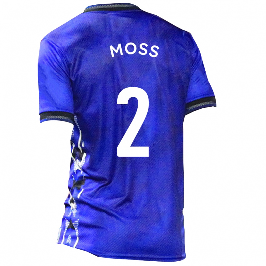 ילדים Dan Moss #2 כחול לבן ג'רזי ביתית 2025/26 חולצה קצרה