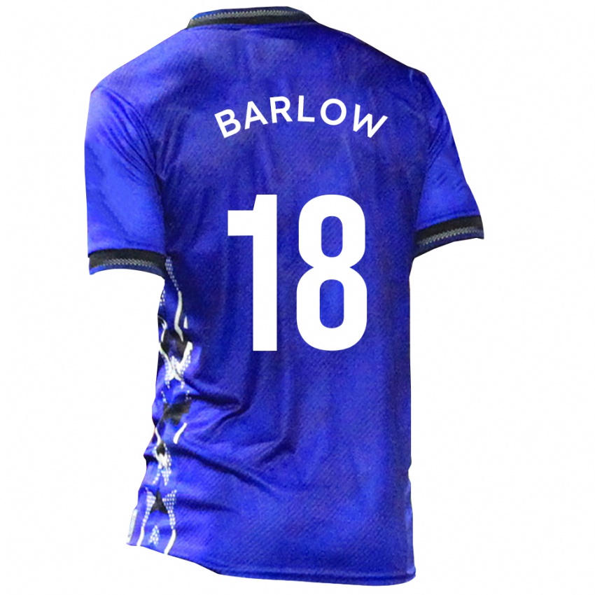 ילדים איידן בארלו #18 כחול לבן ג'רזי ביתית 2025/26 חולצה קצרה