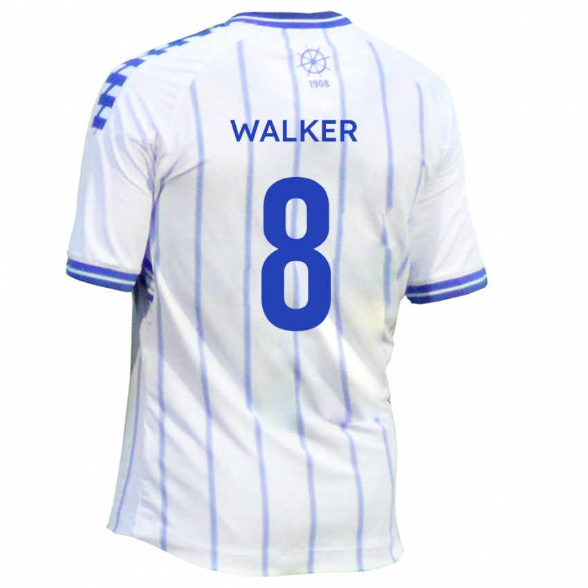 ילדים Brad Walker #8 לבן כחול ג'רזי ביתית 2025/26 חולצה קצרה