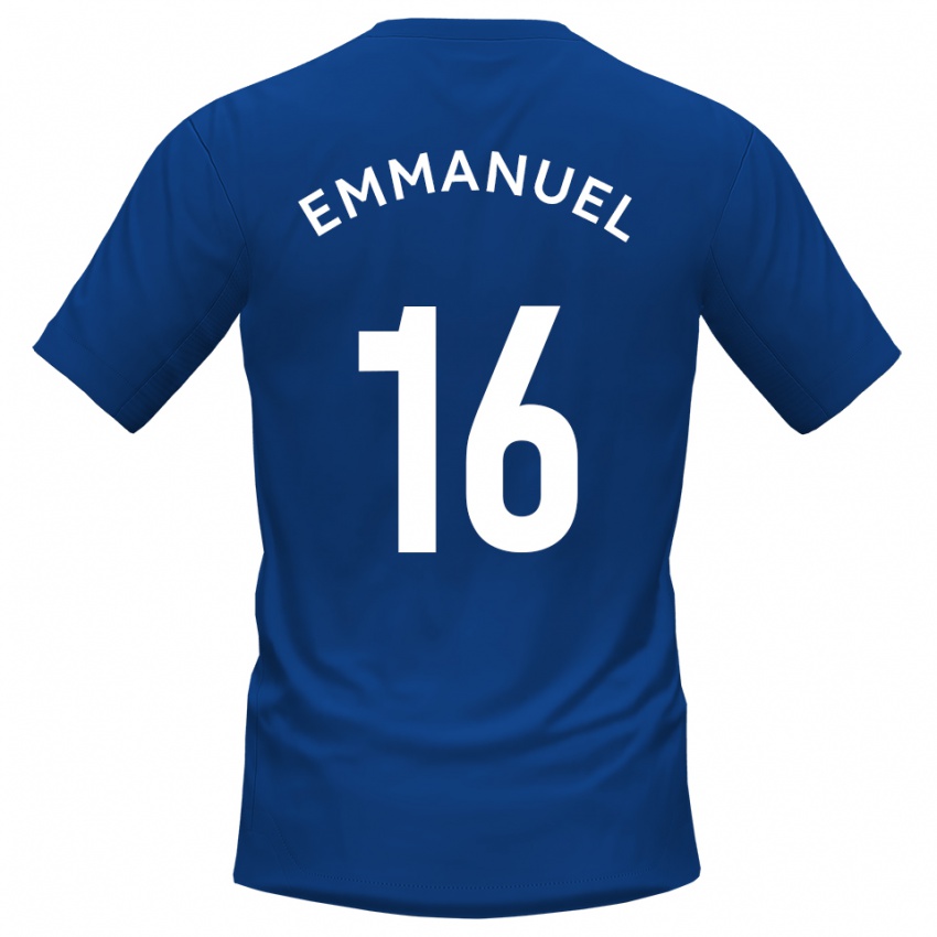 ילדים ג'וש עמנואל #16 כחול לבן ג'רזי ביתית 2025/26 חולצה קצרה