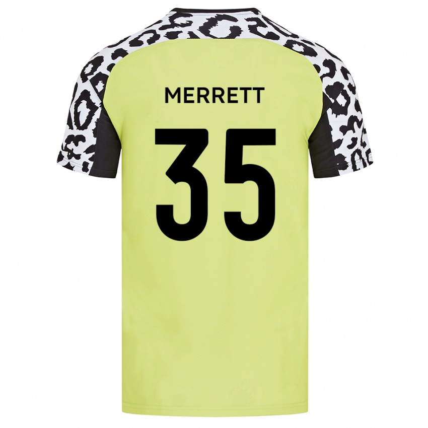 ילדים וויליאם מרט #35 צהוב פלואורסצנטי ג'רזי ביתית 2025/26 חולצה קצרה