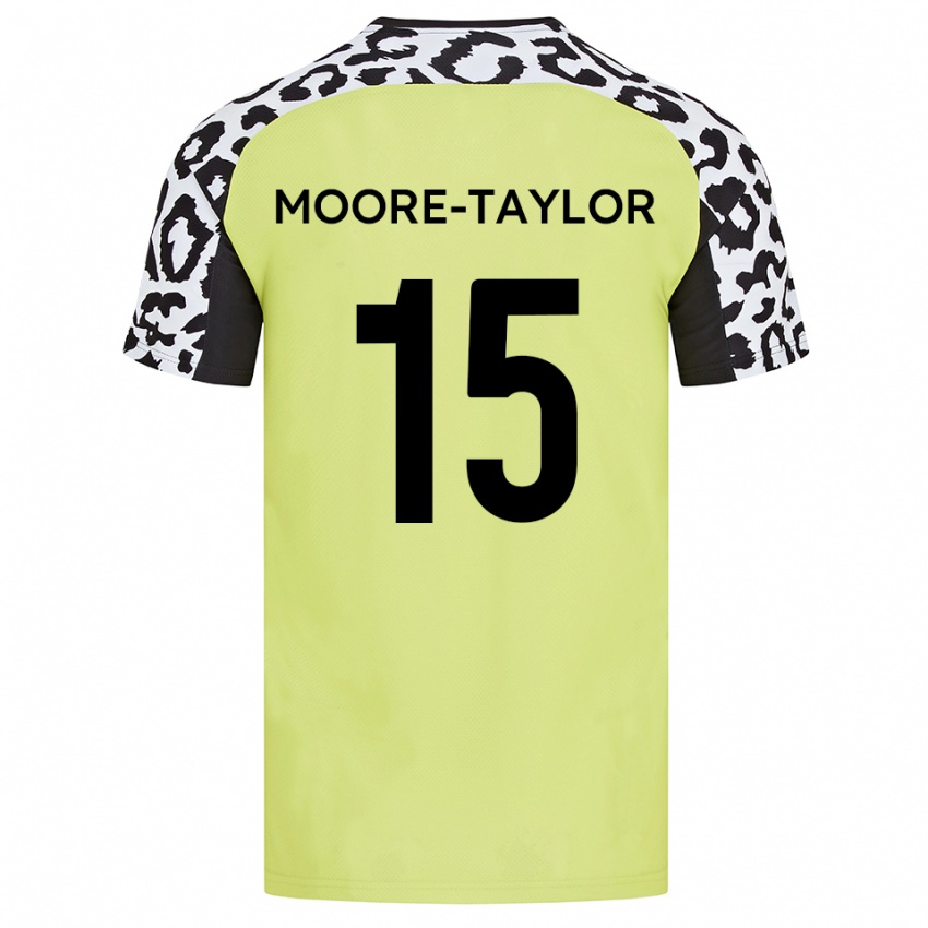 ילדים ג'ורדן מור-טיילור #15 צהוב פלואורסצנטי ג'רזי ביתית 2025/26 חולצה קצרה