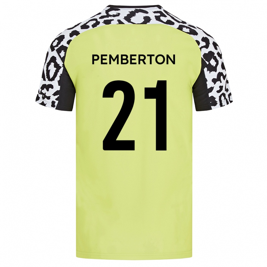 ילדים טרה פמברטון #21 צהוב פלואורסצנטי ג'רזי ביתית 2025/26 חולצה קצרה