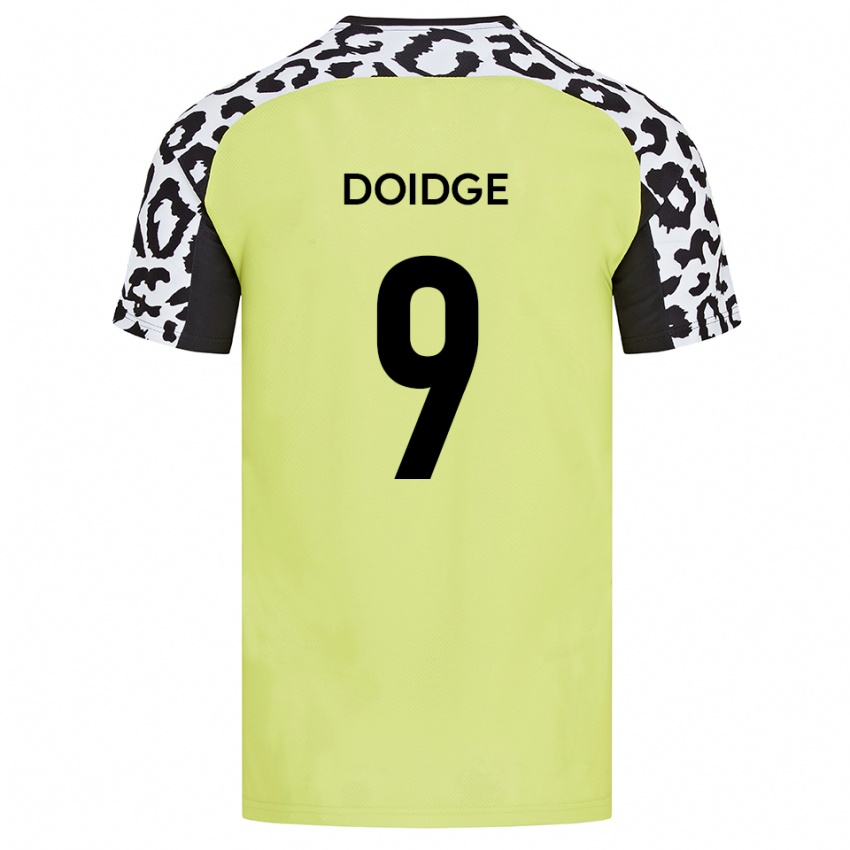 ילדים כריסטיאן דוידג' #9 צהוב פלואורסצנטי ג'רזי ביתית 2025/26 חולצה קצרה