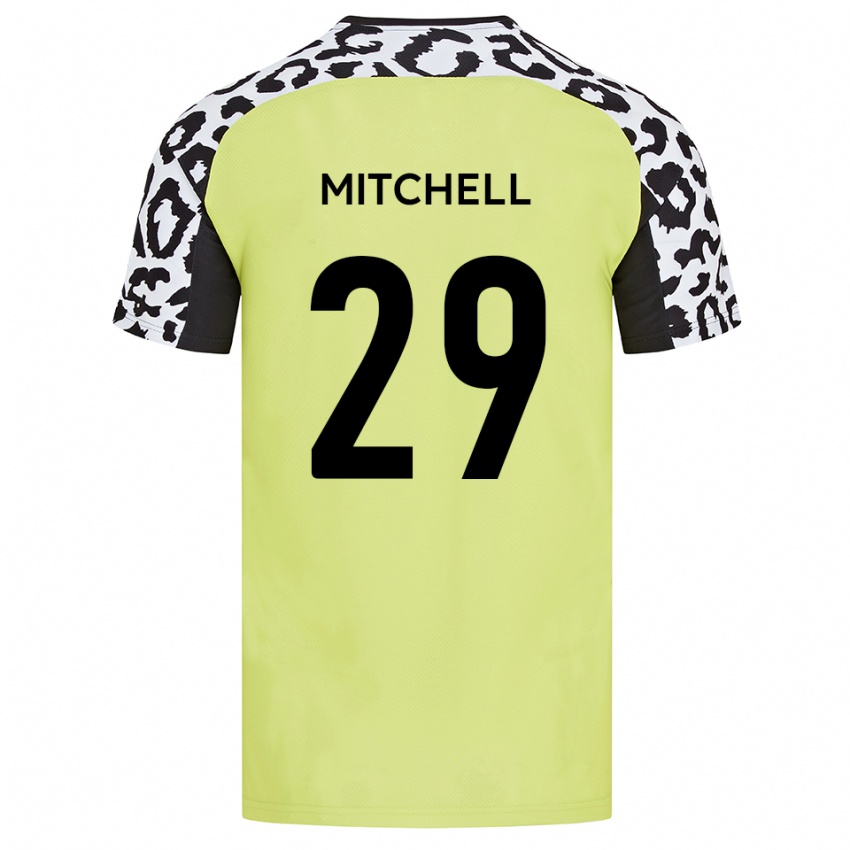 ילדים קיירו מיטשל #29 צהוב פלואורסצנטי ג'רזי ביתית 2025/26 חולצה קצרה