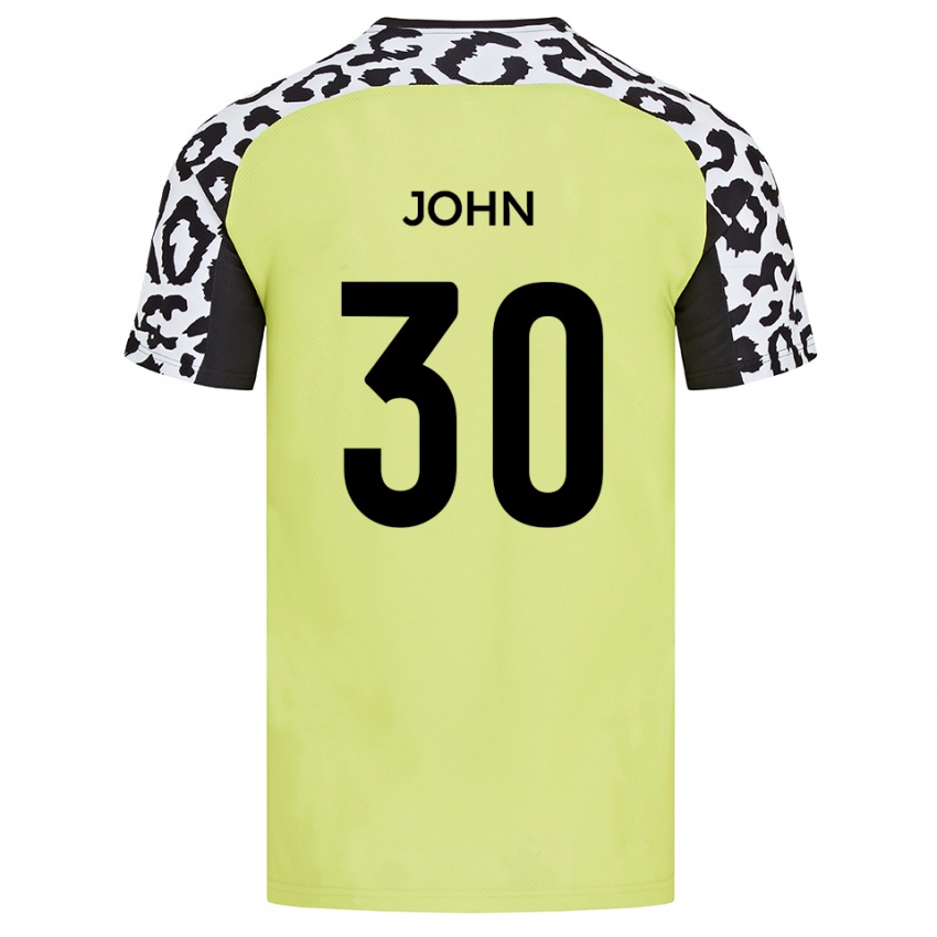 ילדים Dylan John #30 צהוב פלואורסצנטי ג'רזי ביתית 2025/26 חולצה קצרה