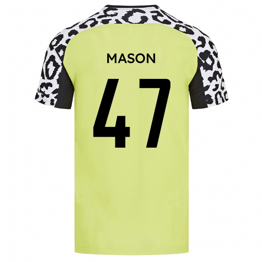 ילדים Preston Mason #47 צהוב פלואורסצנטי ג'רזי ביתית 2025/26 חולצה קצרה