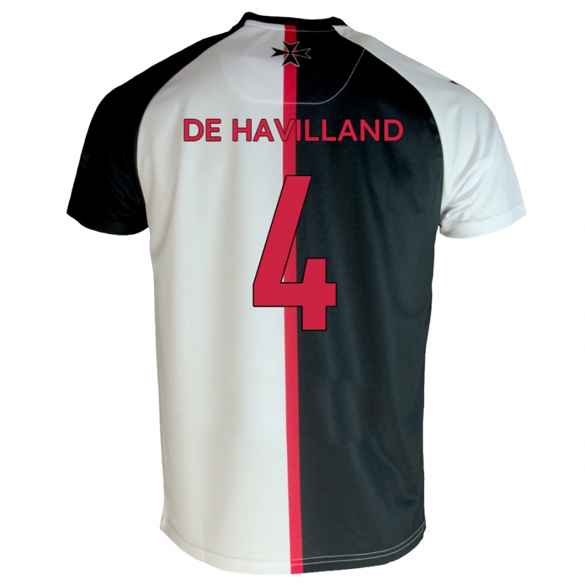 ילדים ויל דה הבילנד #4 לבן שחור ג'רזי ביתית 2025/26 חולצה קצרה