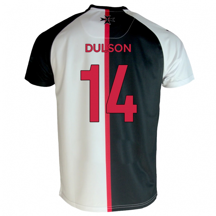 ילדים ליאם דולסון #14 לבן שחור ג'רזי ביתית 2025/26 חולצה קצרה