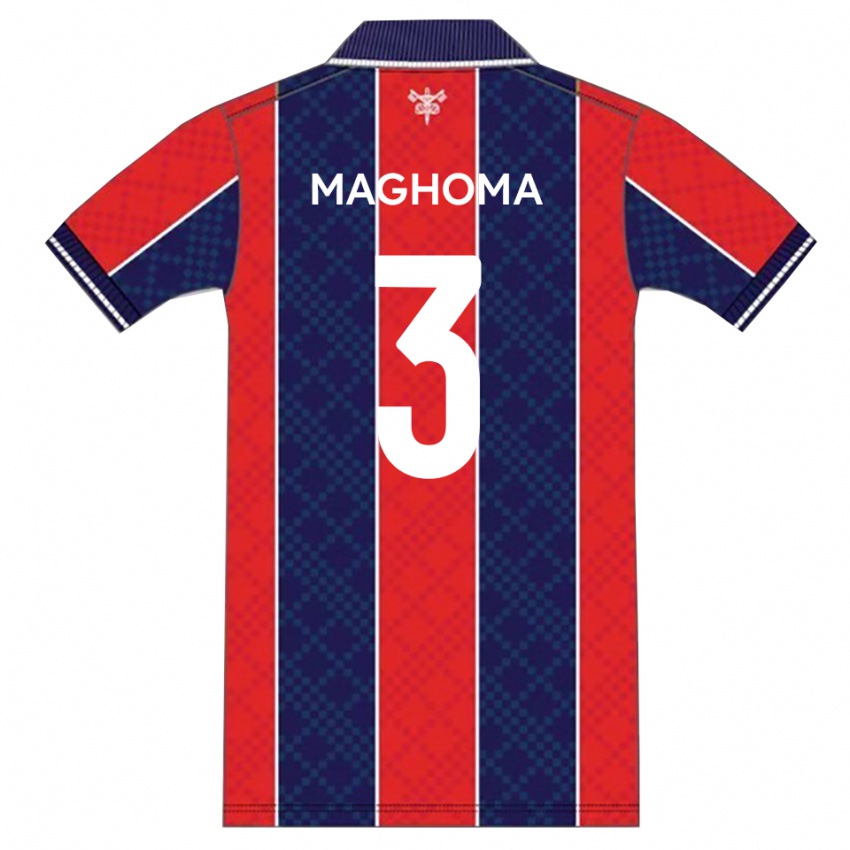 ילדים כריסטיאן מאגומה #3 אדום נייבי ג'רזי ביתית 2025/26 חולצה קצרה