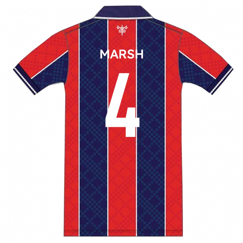 ילדים ג'ורג' מארש #4 אדום נייבי ג'רזי ביתית 2025/26 חולצה קצרה