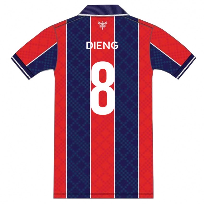 ילדים טימוטה דיאנג #8 אדום נייבי ג'רזי ביתית 2025/26 חולצה קצרה