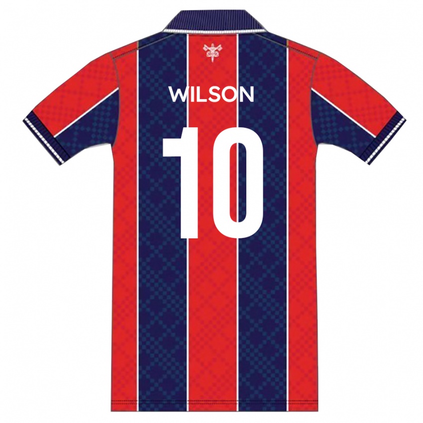 ילדים Donovan Wilson #10 אדום נייבי ג'רזי ביתית 2025/26 חולצה קצרה