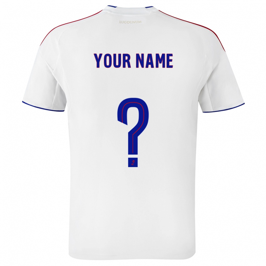 ילדים השם שלך #0 לבן אדום ג'רזי ביתית 2025/26 חולצה קצרה ילדים השם שלך #0 לבן אדום ג'רזי ביתית 2025/26 חולצה קצרה