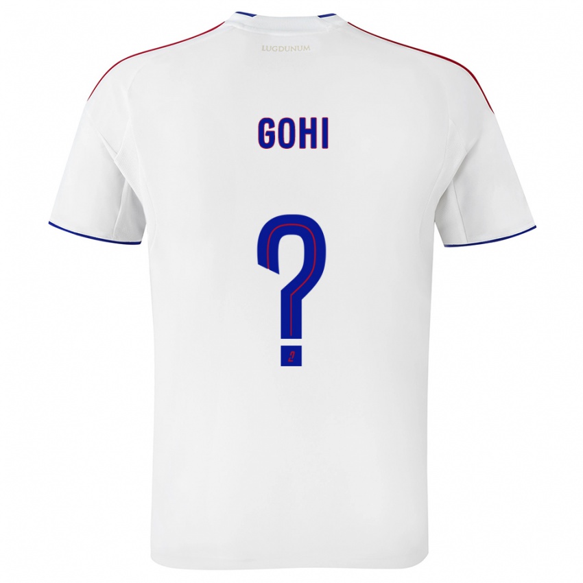 ילדים Gnadou Gohi #0 לבן אדום ג'רזי ביתית 2025/26 חולצה קצרה