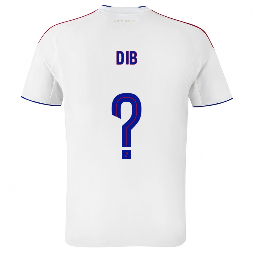 ילדים Djibrail Dib #0 לבן אדום ג'רזי ביתית 2025/26 חולצה קצרה