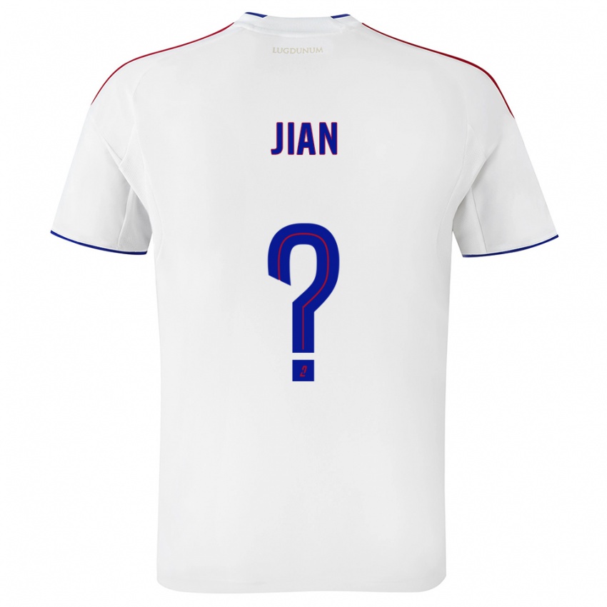 ילדים Tao Jian #0 לבן אדום ג'רזי ביתית 2025/26 חולצה קצרה