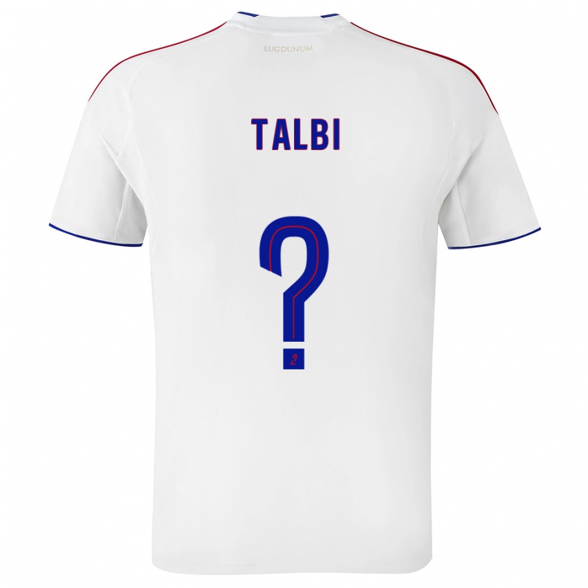 ילדים ריאד טלבי #0 לבן אדום ג'רזי ביתית 2025/26 חולצה קצרה