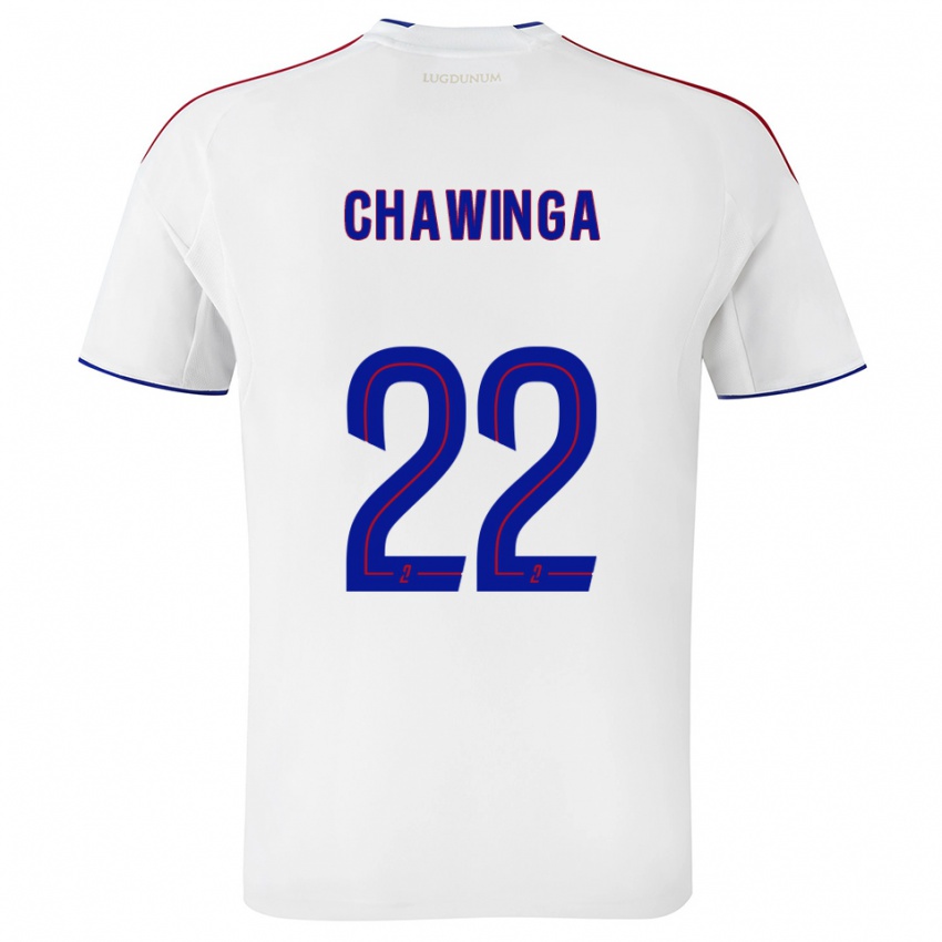 ילדים Tabitha Chawinga #22 לבן אדום ג'רזי ביתית 2025/26 חולצה קצרה ילדים Tabitha Chawinga #22 לבן אדום ג'רזי ביתית 2025/26 חולצה קצרה