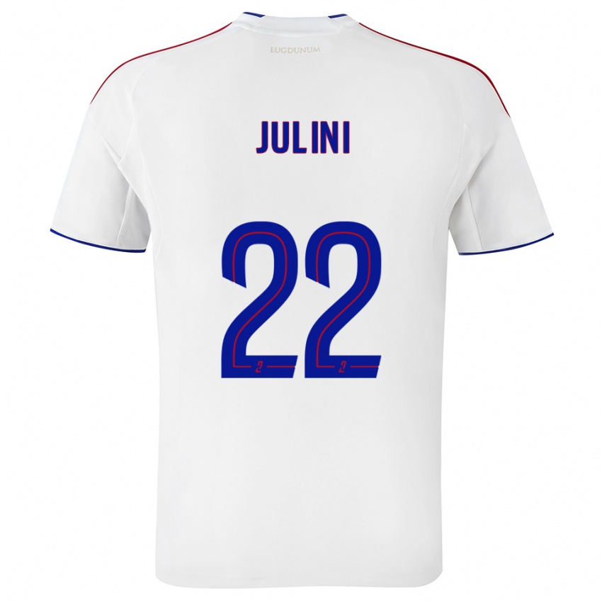 ילדים סאלי ג'וליני #22 לבן אדום ג'רזי ביתית 2025/26 חולצה קצרה