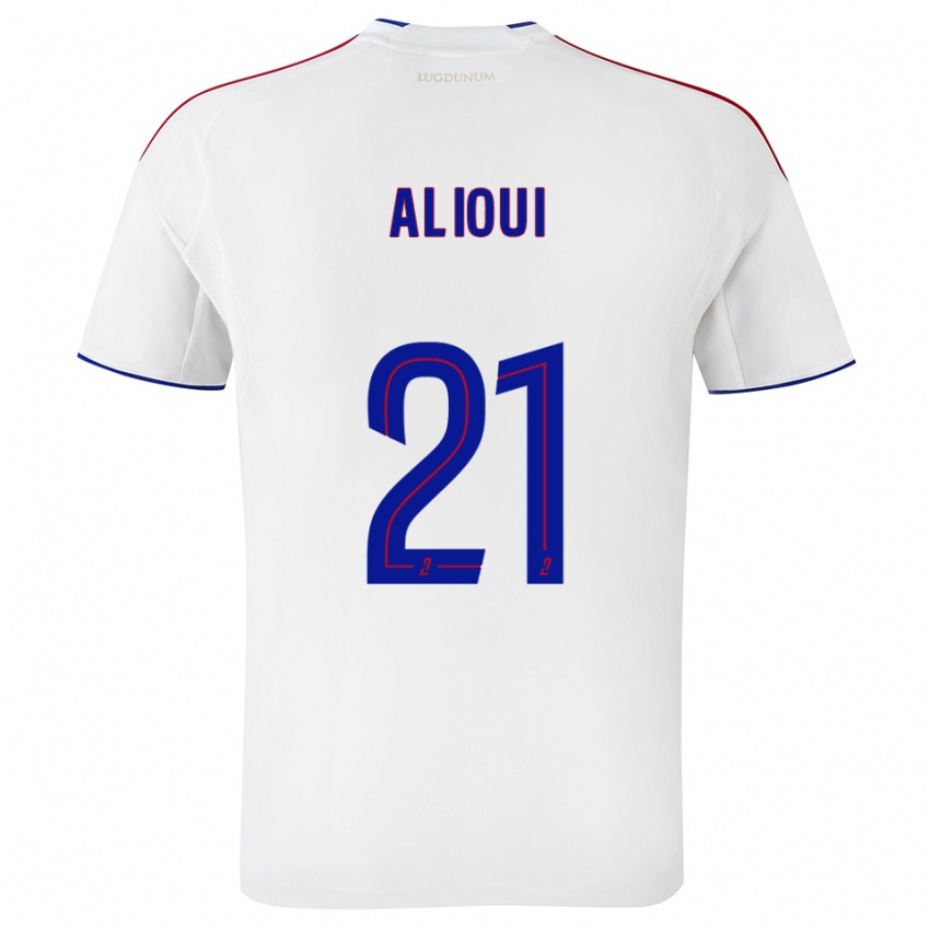 ילדים אדם עליאווי #21 לבן אדום ג'רזי ביתית 2025/26 חולצה קצרה