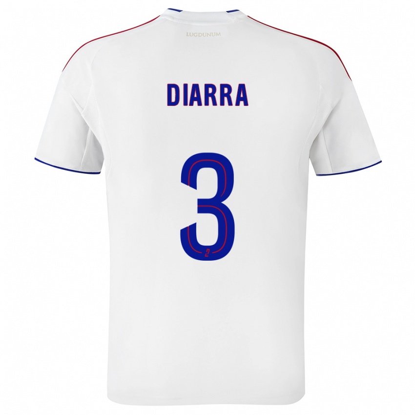 ילדים באובאכאר דיארה #3 לבן אדום ג'רזי ביתית 2025/26 חולצה קצרה