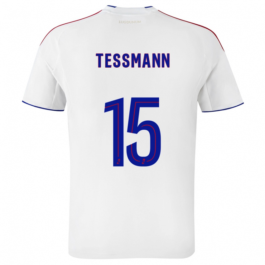 ילדים טאנר טסמן #15 לבן אדום ג'רזי ביתית 2025/26 חולצה קצרה