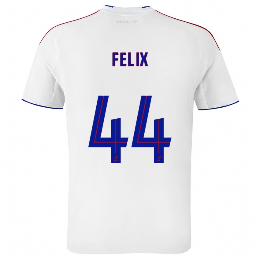 ילדים מרלי פליקס #44 לבן אדום ג'רזי ביתית 2025/26 חולצה קצרה