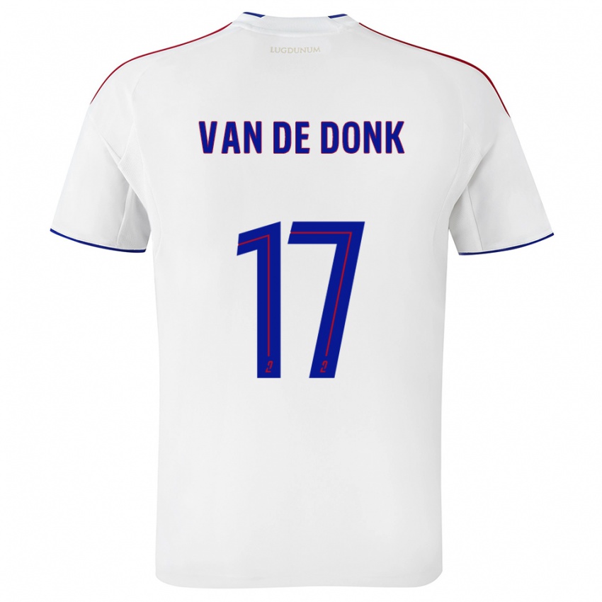 ילדים דניאל ואן דה דונק #17 לבן אדום ג'רזי ביתית 2025/26 חולצה קצרה