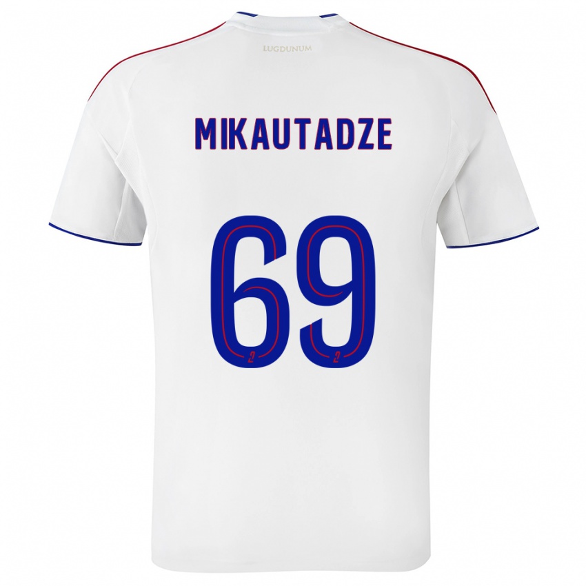ילדים ז'ורז' מיקוטאדזה #69 לבן אדום ג'רזי ביתית 2025/26 חולצה קצרה
