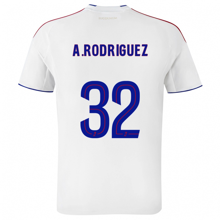 ילדים אלחנדרו גומס רודריגז #32 לבן אדום ג'רזי ביתית 2025/26 חולצה קצרה