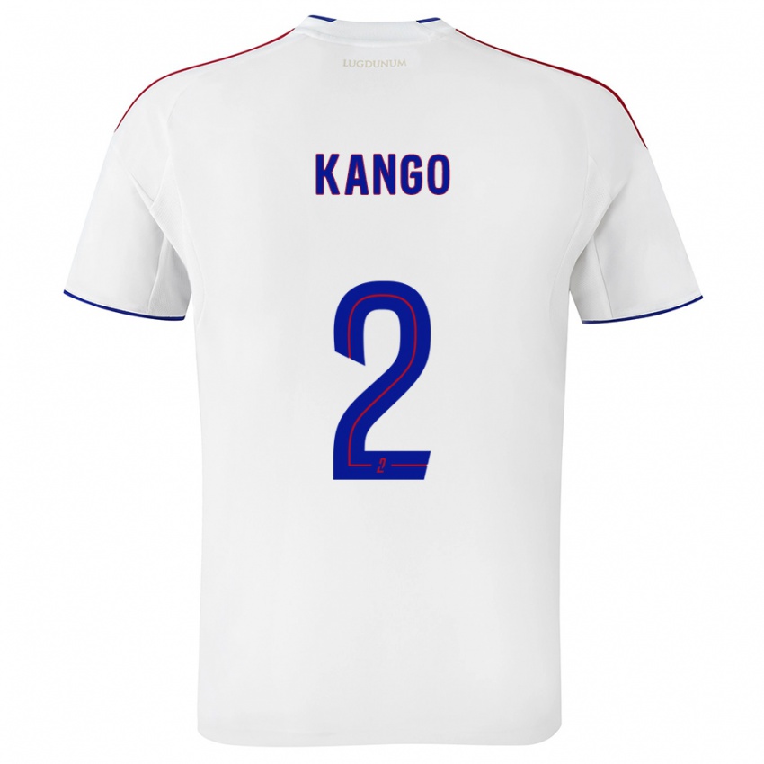 ילדים סטיב קנגו #2 לבן אדום ג'רזי ביתית 2025/26 חולצה קצרה