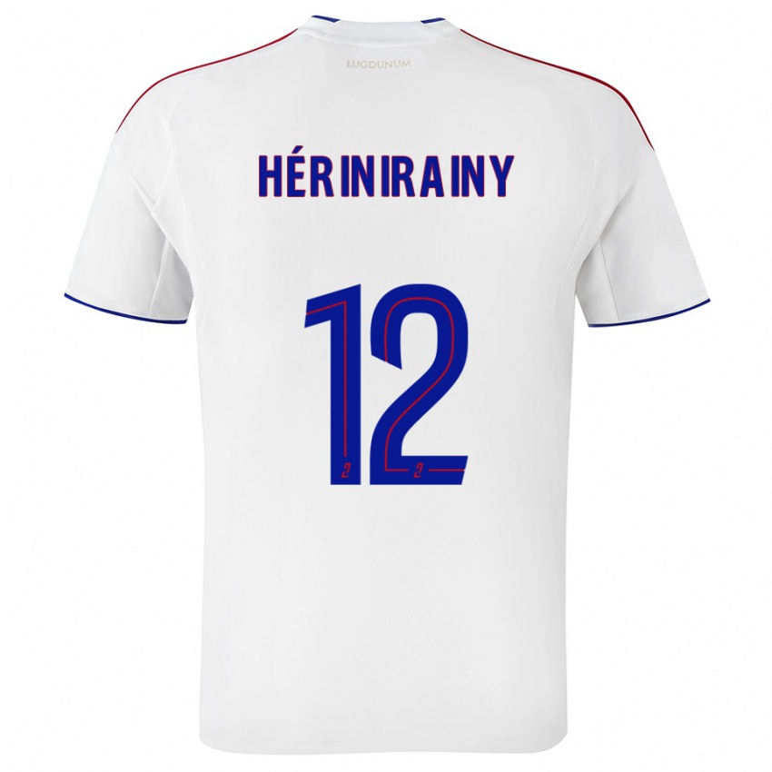 ילדים Mark Hérinirainy #12 לבן אדום ג'רזי ביתית 2025/26 חולצה קצרה