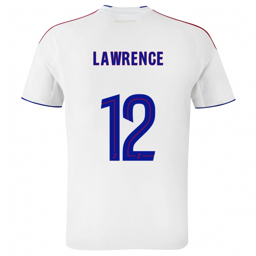 ילדים אשלי לורנס #12 לבן אדום ג'רזי ביתית 2025/26 חולצה קצרה
