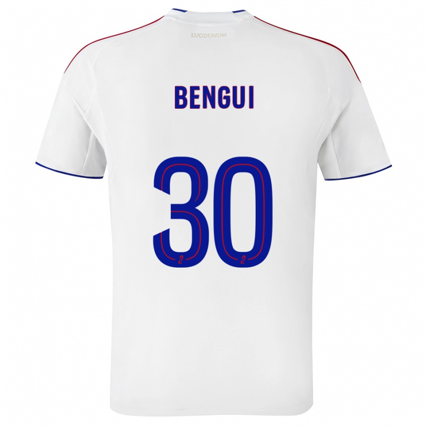 ילדים ג'סטין בנגוי ז'ואאו #30 לבן אדום ג'רזי ביתית 2025/26 חולצה קצרה