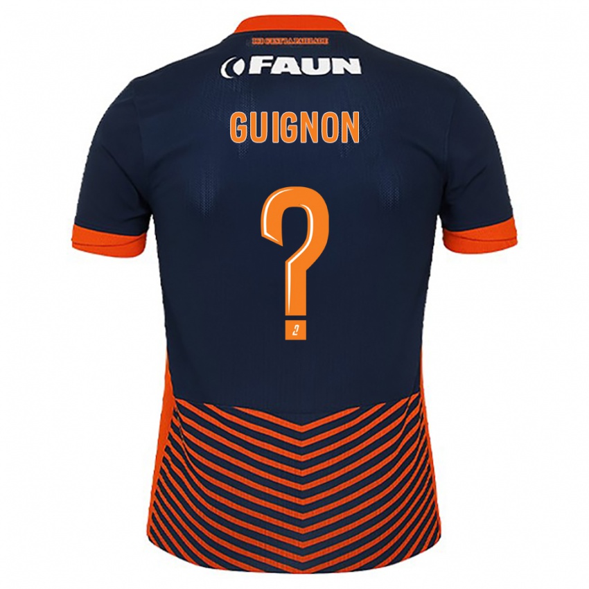 ילדים Kais Guignon #0 כחול חצות כתום ג'רזי ביתית 2025/26 חולצה קצרה