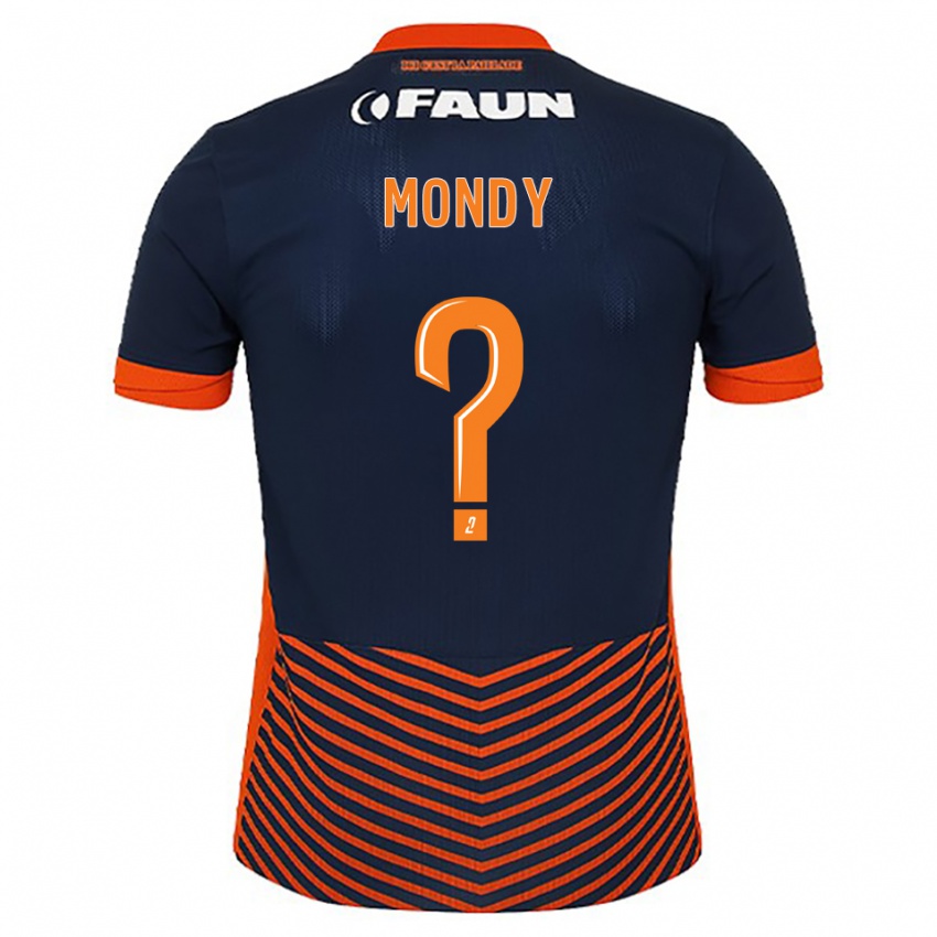 ילדים Mathéo Mondy #0 כחול חצות כתום ג'רזי ביתית 2025/26 חולצה קצרה