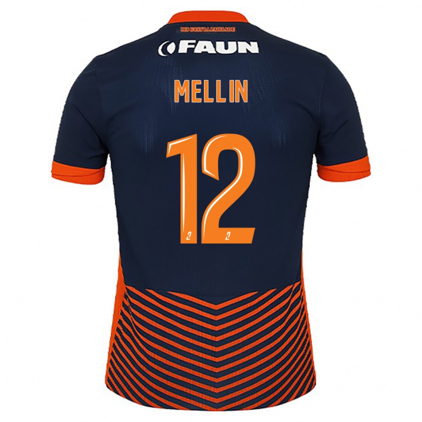 ילדים Léo Mellin #12 כחול חצות כתום ג'רזי ביתית 2025/26 חולצה קצרה