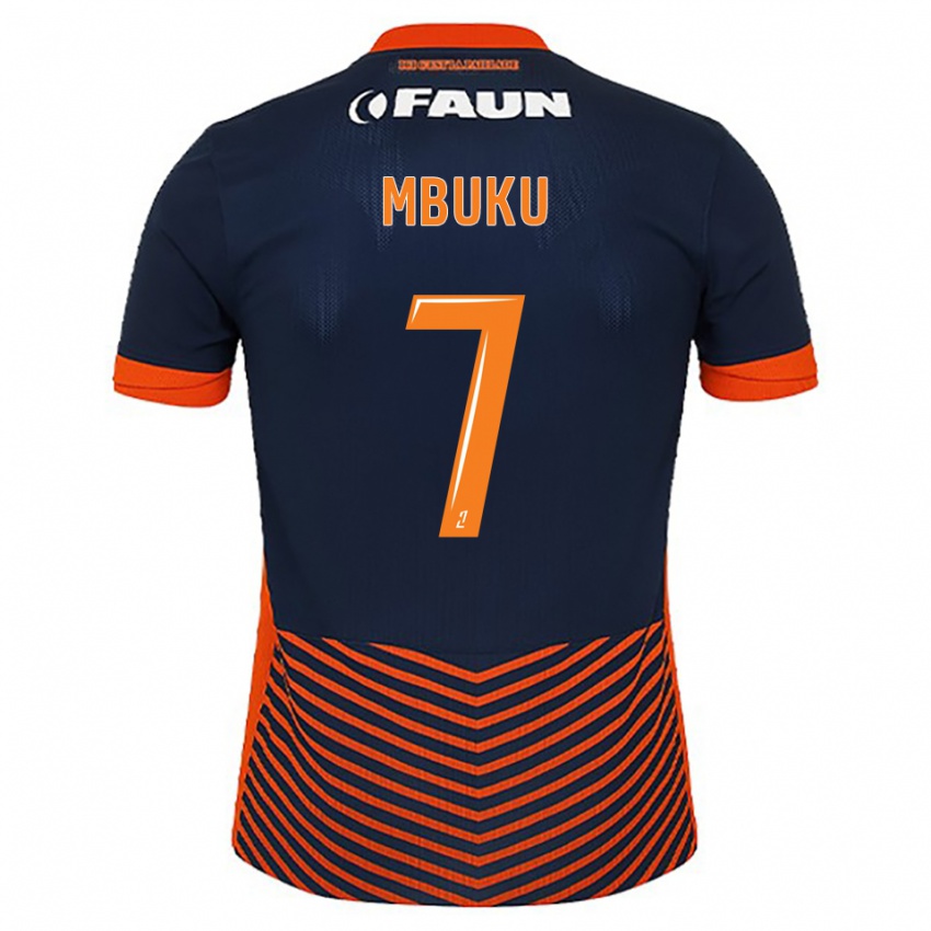 ילדים נתנאל אמבוקו #7 כחול חצות כתום ג'רזי ביתית 2025/26 חולצה קצרה