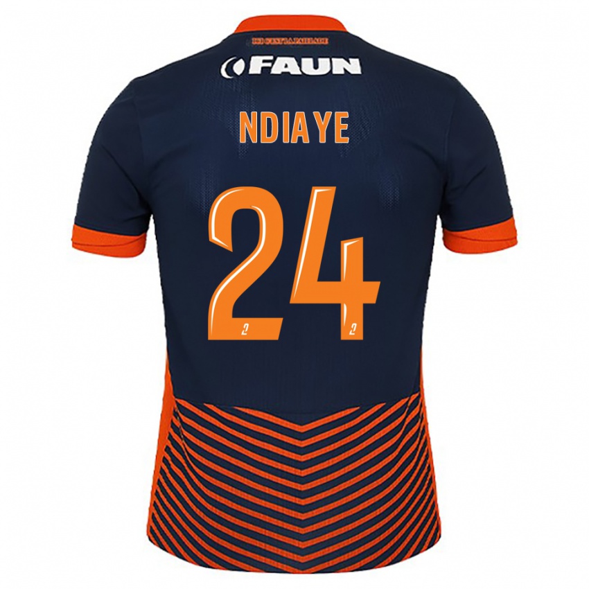 ילדים ג׳וניור נדייה #24 כחול חצות כתום ג'רזי ביתית 2025/26 חולצה קצרה