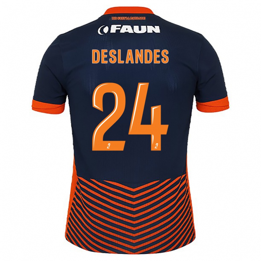 ילדים אוקין דלאנדס #24 כחול חצות כתום ג'רזי ביתית 2025/26 חולצה קצרה
