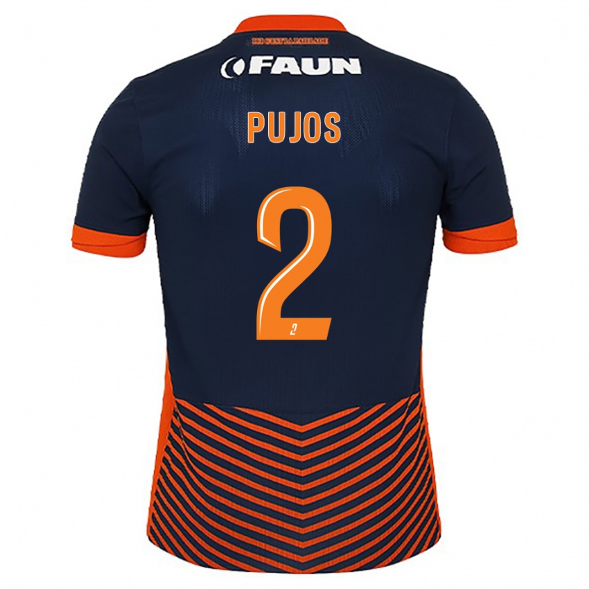 ילדים Lenny Pujos #2 כחול חצות כתום ג'רזי ביתית 2025/26 חולצה קצרה