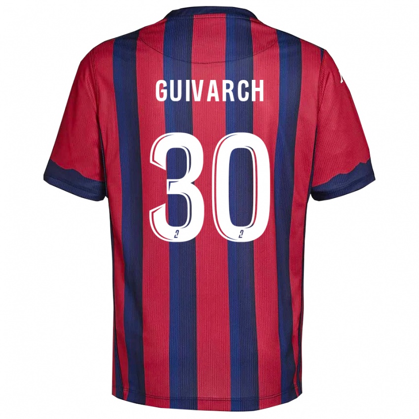 ילדים תיאו גיבארש #30 בורדו כחול נייבי ג'רזי ביתית 2025/26 חולצה קצרה